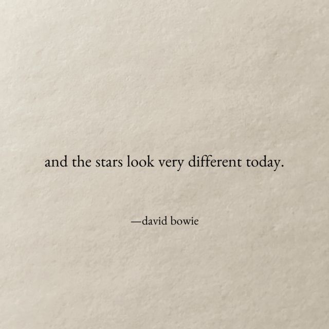 an old book with a quote on it that says, and the stars look very different today