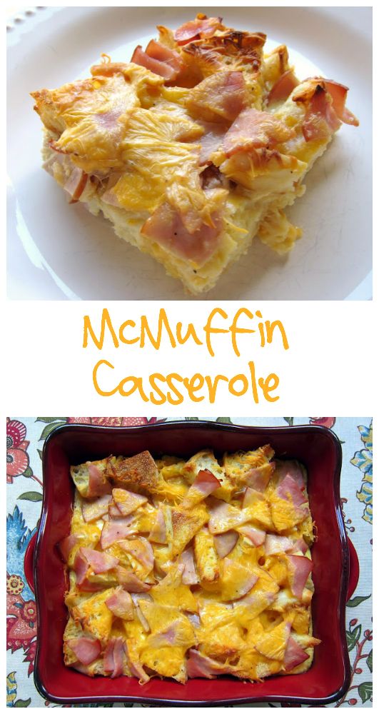 two different types of casserole with bacon on top and in the bottom, there is