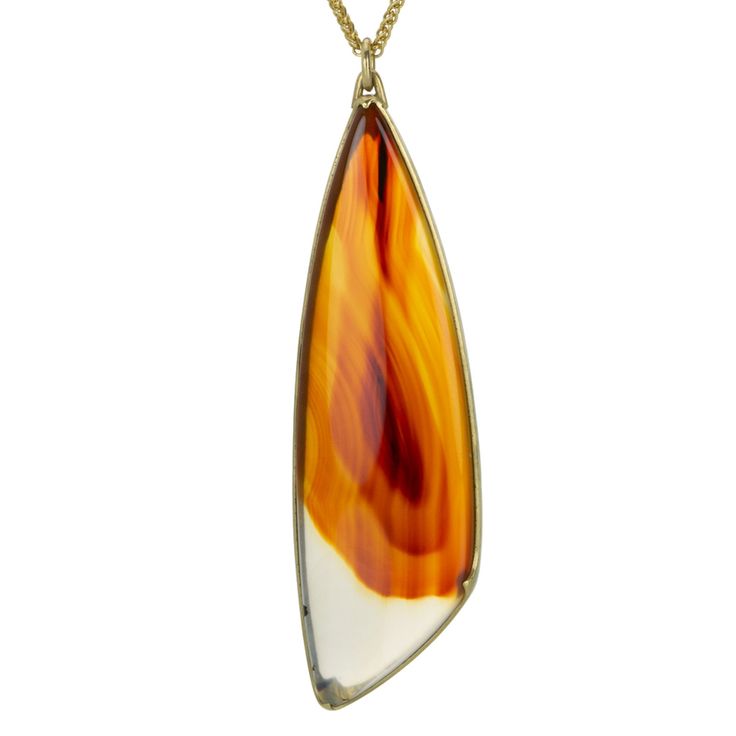 Gabriella Kiss Agate Wing Pendant Necklace | Quadrum Gallery Gabriella Kiss, Hudson Valley Ny, A Wing, Yellow Gold Necklace, Bezel Pendant, Ethereal Beauty, All That Glitters, Agate Pendant, Hudson Valley