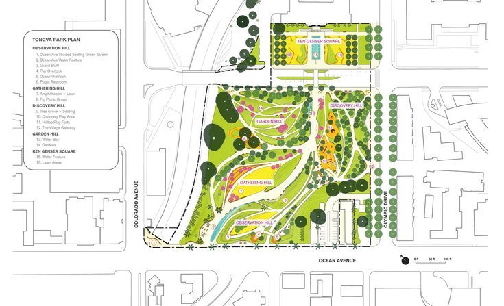 the site plan for an urban park