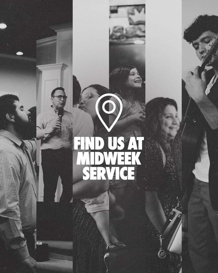 Midweek Service Graphic Midweek Service Graphic, Where To Find Us Post Design, Social Media Graphic Design Inspiration, Church Content Ideas, Church Graphic Design Social Media, Church Social Media Graphics, Church Instagram Ideas, Church Social Media Posts Ideas, Christian Social Media