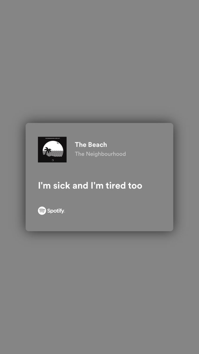 the beach sticker is shown on a gray background with black and white text that reads i'm sick and i'm tired too