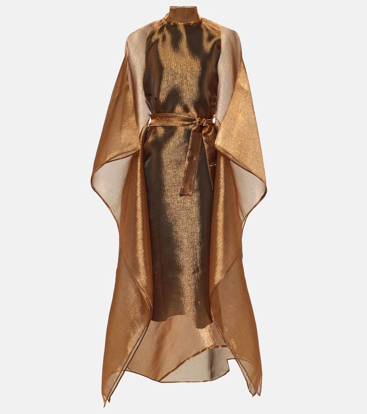 Mirage crêpe kaftan in brown - Taller Marmo | Mytheresa Jacquemus Dress, Taller Marmo, Copper Dress, Mcqueen Dress, Victoria Beckham Dress, Designer Dresses For Women, Designer Evening Gowns, Futuristic Fashion, Abaya Fashion