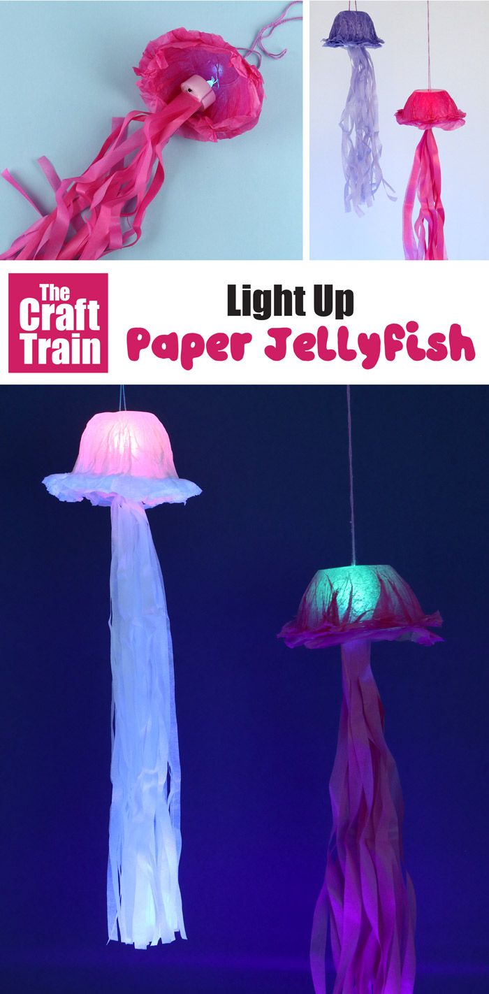 the craft train is making jellyfish lanterns for halloween