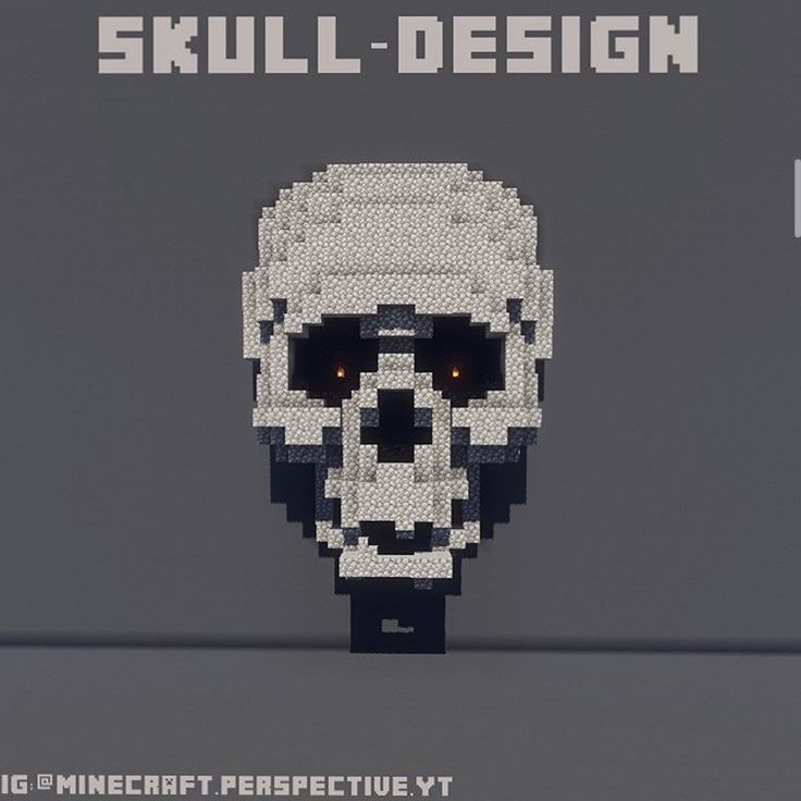 a skull made out of legos on a gray background with the words, skull design