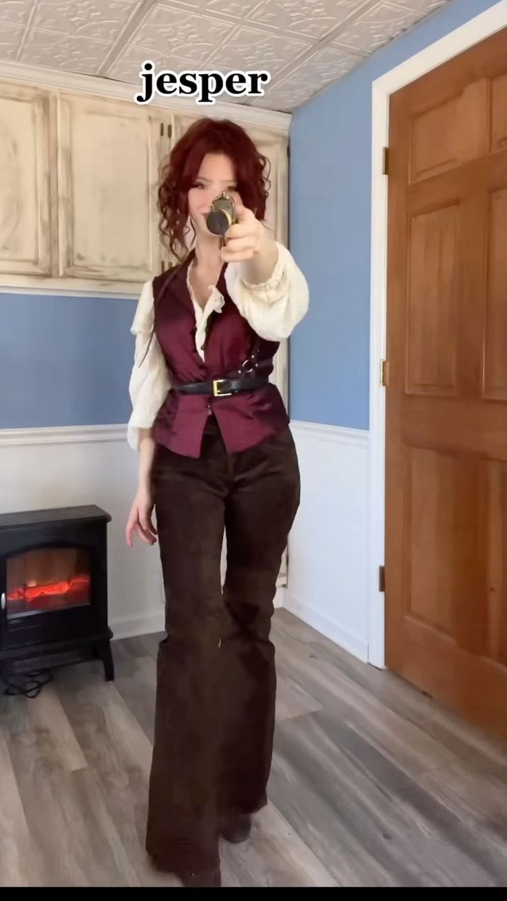 Causal Pirate Outfit, Six Of Crows Halloween Costume, Viking Outfit Woman Warriors Medieval, Medieval Outfit Women Pants, Womens Pirate Outfit With Pants, Pirate Outfit Pants, Everyday Pirate Outfit, Fem Pirate Outfit, Subtle Pirate Outfit