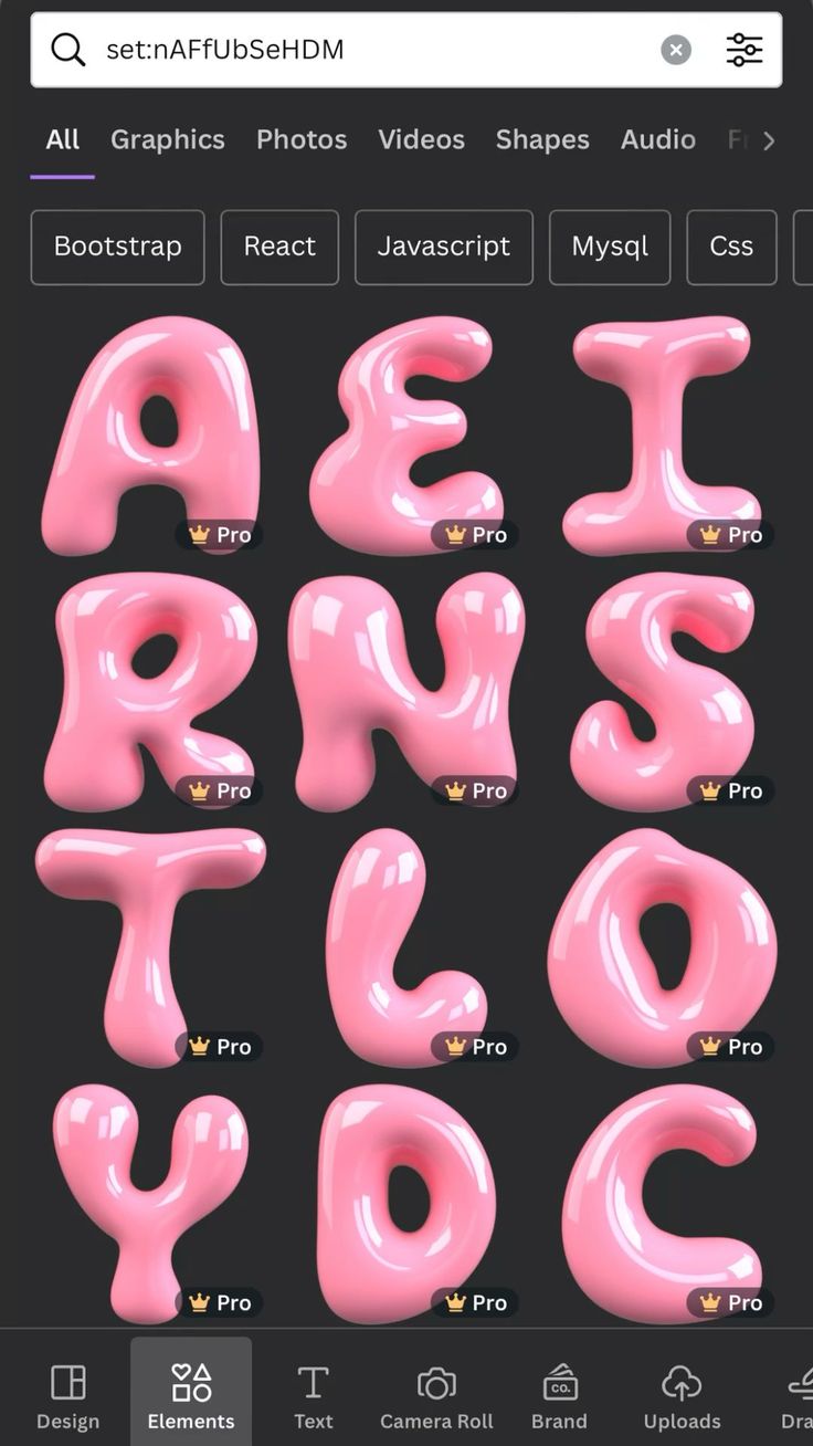 Fonts Alphabet Canva Typography Element, Canva Word Elements, Cute Font Canva, Canva Letter Element, Bubble Writing Font, Canva Sets, Funky Logo, 3d Fonts, Canva Pro Elements