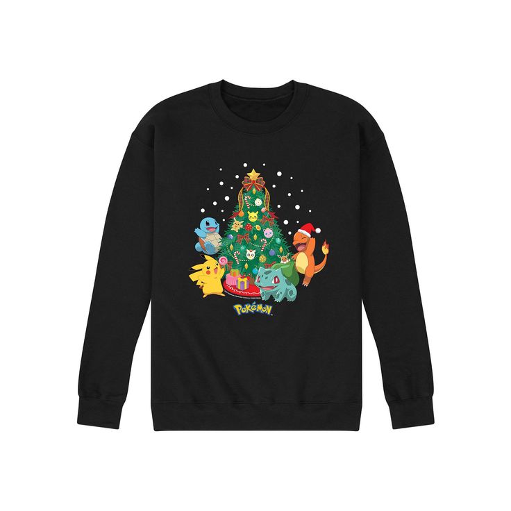 Get in the holiday spirit with this men's Pokemon Christmas sweatshirt. Get in the holiday spirit with this men's Pokemon Christmas sweatshirt. Crewneck Long sleevesFABRIC & CARE Cotton, polyester Machine wash Imported Size: XXL. Color: Black. Gender: male. Age Group: adult. Pattern: Graphic. Material: Cotton Blend. Pokemon Christmas Tree, Pokemon Sweaters, Sylveon Hoodie, Pokemon Christmas, Pokemon Hoodie, Black Anime Print Crew Neck Sweatshirt, Pokemon Sweatshirts & Hoodies, Graphic Material, Sweatshirt Crewneck