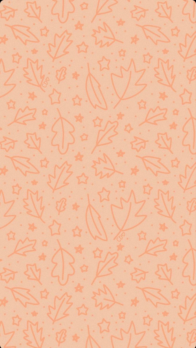 an orange background with stars and leaves