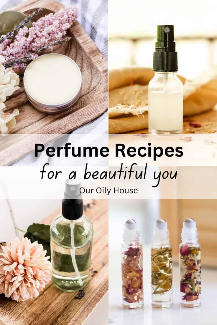 Craft your own luxurious perfumes and signature scents with this collection of DIY perfume recipes. With only natural ingredients and essential oils for fragrance, you can feel great using homemade perfume on your skin. How To Make Your Own Perfume Oil, Vanilla Hair Perfume Diy, Organic Perfume Diy, Herbal Perfume Recipes, Home Made Perfume Recipes, Homemade Essential Oil Gifts, Witchy Perfume Recipes, Lemon Verbena Perfume Diy, Making Perfume At Home