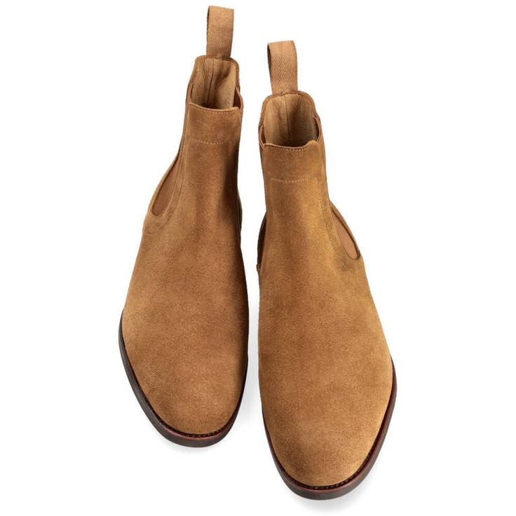 UNLINED CHELSEA BOOTS IN SUEDE (INCL. SHOE TREE) Classic Closed Toe Boots With Heel Pull Tab, Classic Closed Toe Boots With Suede Lining, Chelsea Winter, Cordovan Shoes, Leather Industry, Exclusive Shoes, Shoe Tree, Goodyear Welt, Shoes Outlet