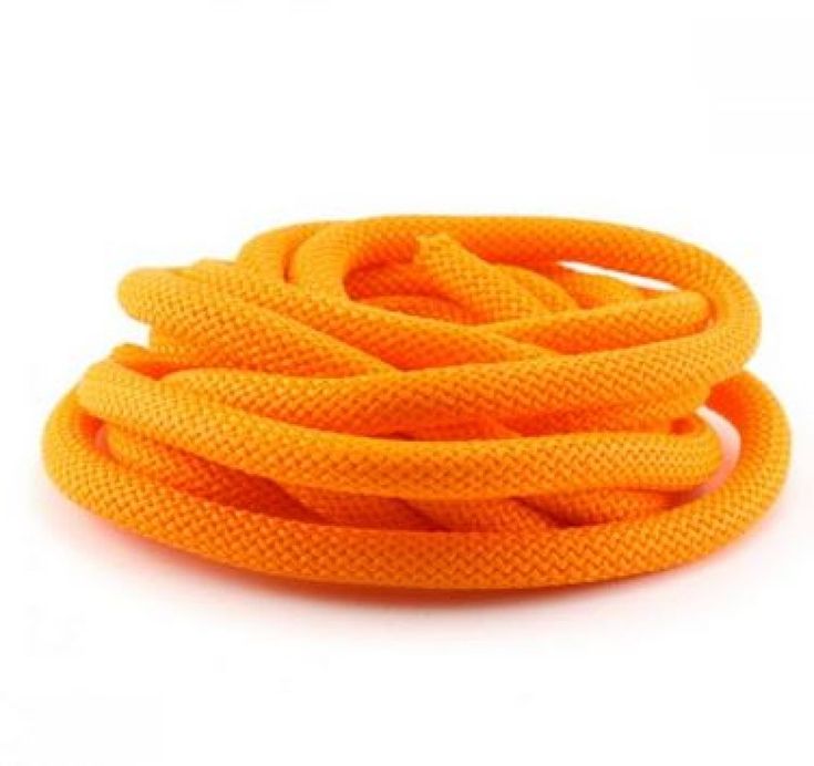 an orange rope on a white background