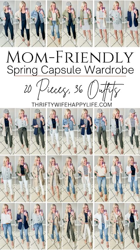 How to Create an Effortless, Mom-Friendly Spring Capsule Wardrobe - Thrifty Wife Happy Life Clothes For Moms In 30s, Mom Spring Capsule Wardrobe 2024, New Mom Fashion Summer, Joanna Gaines Capsule Wardrobe, How To Dress As A Mom, Style For Moms Over 40, Wardrobe Capsule 2023 Spring, Mom Summer Capsule Wardrobe 2023, Stylish Mom Outfits Spring 2023