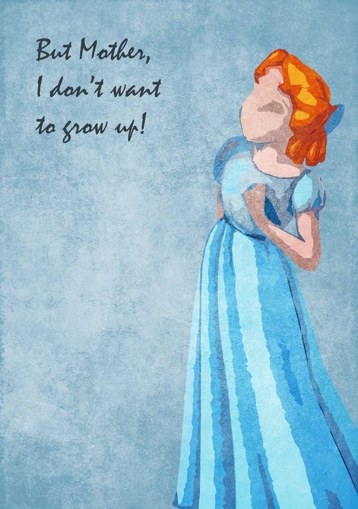 a watercolor painting of a woman in a blue dress with the words, but maker, i don't want to grow up