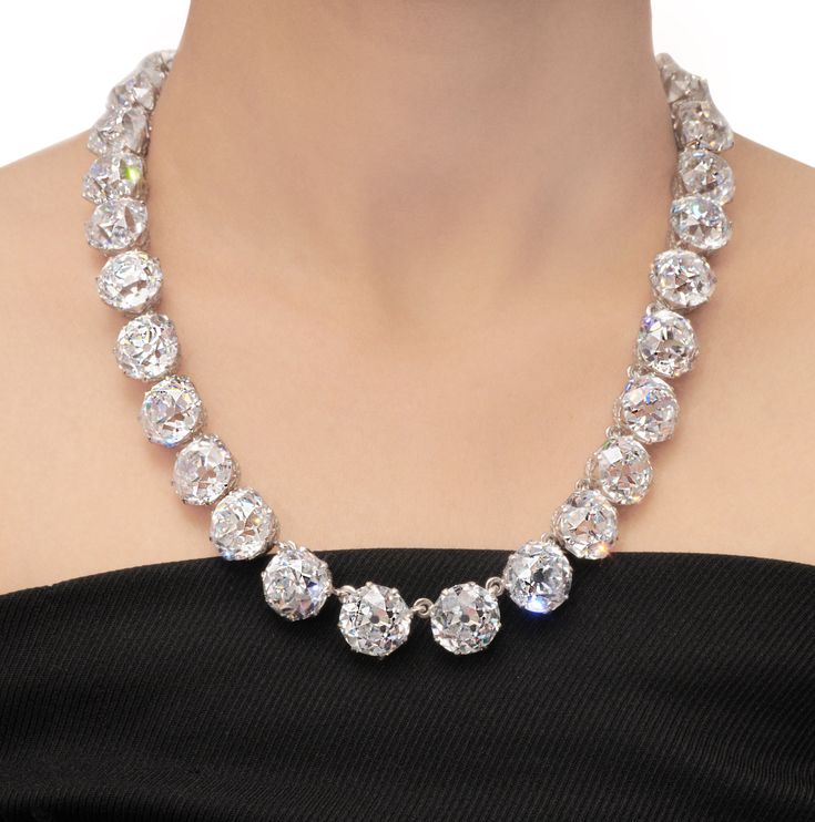 Adastra has a wide variety of cubic zirconia diamond necklace for women to choose from. This gorgeous cz diamond necklace is in 925 sterling silver. SKU: AANC_077 Base Metal: Hypoallergenic 925 Sterling Silver (No Nickel, No Lead, No Cadmium) Metal Plating: Rhodium Stone 1: AAAAA Grade Cubic Zirconia Diamond (Very shiny - does not fade) Style: Riviera Duty & Taxes are the buyer's responsibility. We can custom make any jewellery in 925 Sterling Silver / 18K Solid Gold / 14K Solid Gold / 10K Solid Luxury Round Bridal Necklace For Evening, Dazzling Single Cut Diamond Necklaces For Party, Dazzling Single Cut Diamond Party Necklaces, Brilliant Cut Round Necklaces For Evening, Exquisite Bridal Necklace For Evening, Fine Jewelry Round Bridal Necklace For Evening, Dazzling Party Necklaces With Single Cut Diamonds, Exquisite Round Bridal Necklace For Evening, Luxury Round Bridal Necklace With Sparkling Stones