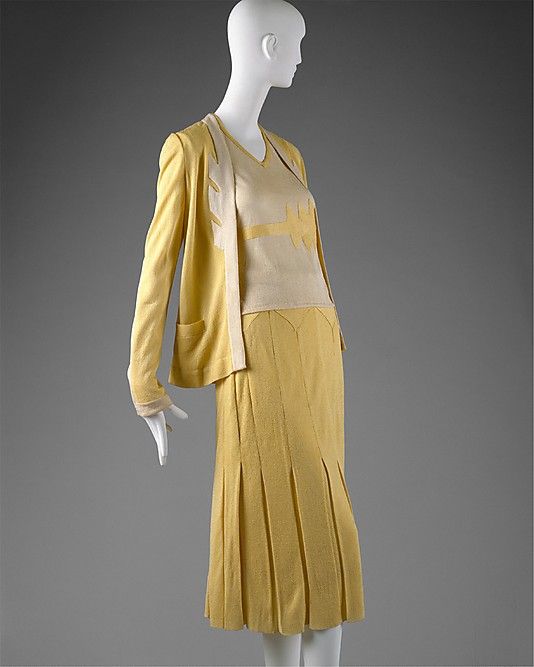 Dress & Jacket, ca. 1927 Fashion History Timeline, Style Année 20, 1920s Women, 1920s Outfits, Jean Patou, 1920 Fashion, 30s Fashion, 20s Fashion, Jazz Age