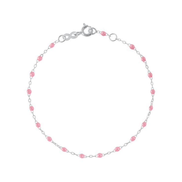 Gigi Clozeau - Classic Gigi Fuchsia bracelet, White Gold, 6.7 Dainty Pink Jubilee Bracelet, Pink Sterling Silver Round Bracelets, Pink Round Sterling Silver Bracelets, Pink Sterling Silver Bracelet, Elegant Pink Sterling Silver Bracelets, Elegant Pink Sterling Silver Round Bracelet, Elegant Pink Jubilee Chain Bracelet, Pink Sterling Silver Jubilee Bracelet, Luxury Pink Beaded Bracelets