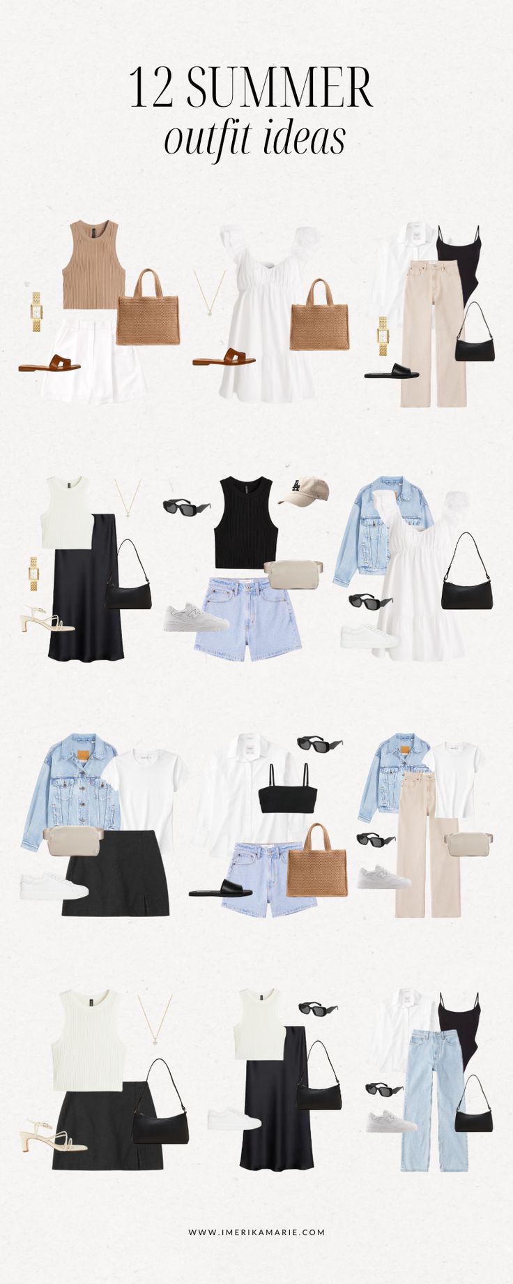 summer outfit ideas Outfit Ideas Summer, Fest Outfits, Capsule Wardrobe Outfits, Fashion Capsule Wardrobe, Europe Outfits, Summer Outfit Ideas, Summer Capsule Wardrobe, Capsule Outfits, Wardrobe Outfits