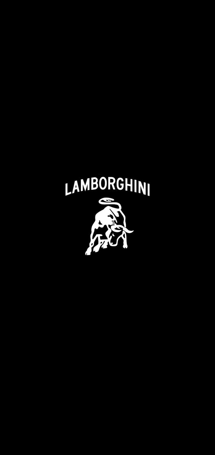 the lamb logo is black and white with an image of a bull on it's head