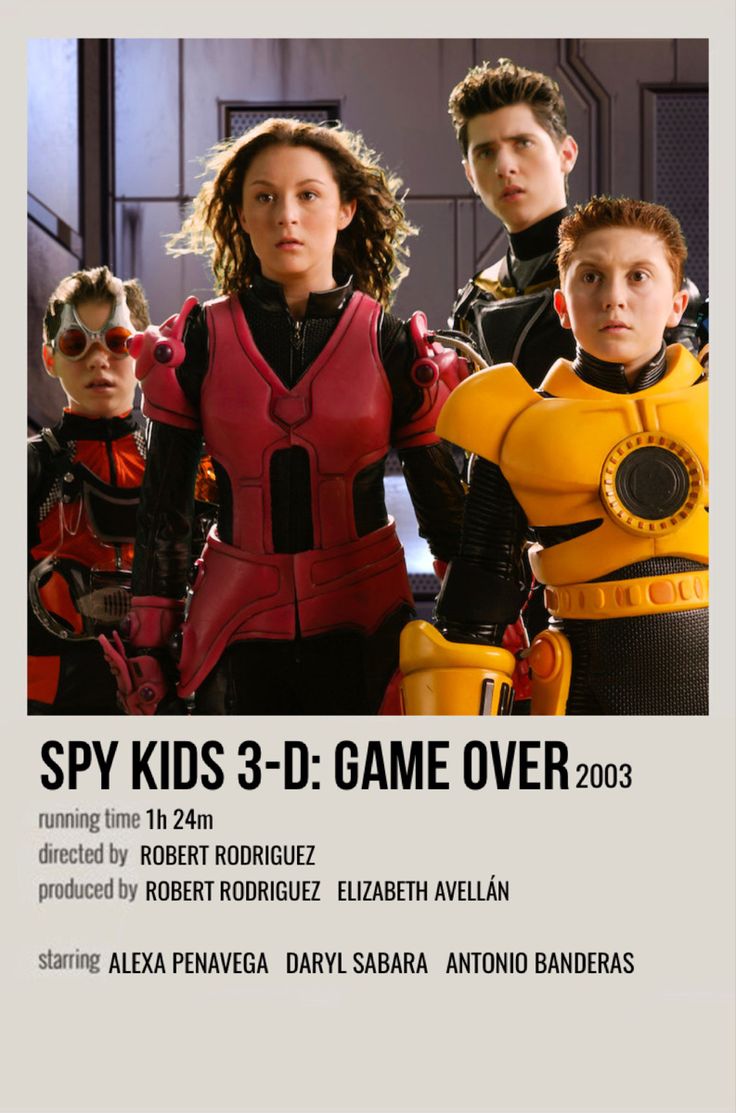 the poster for spy kids 3 - d game over