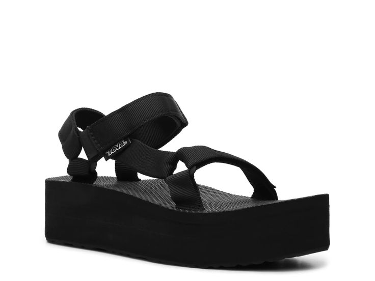 Teva Flatform Universal Sandal | DSW Platform Tevas, Teva Platform, Merrell Shoes Women, Cozy Slippers Boots, Teva Flatform, Cycling Shoes Women, Trendy Womens Shoes, Casual Sandals Womens, Teva Shoes