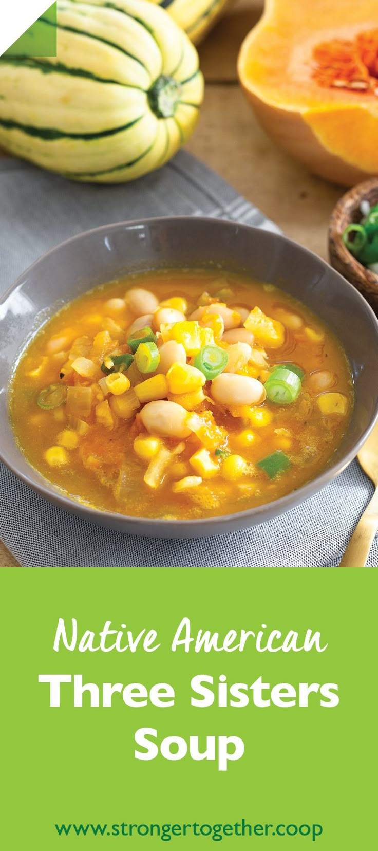 native american three sisters soup in a bowl