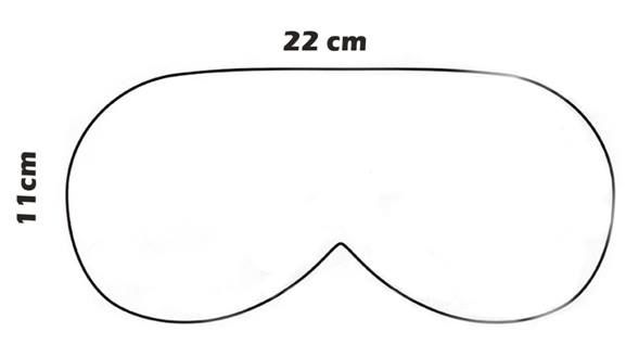 the measurements for an eye mask