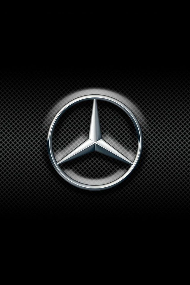 the mercedes logo on a black background