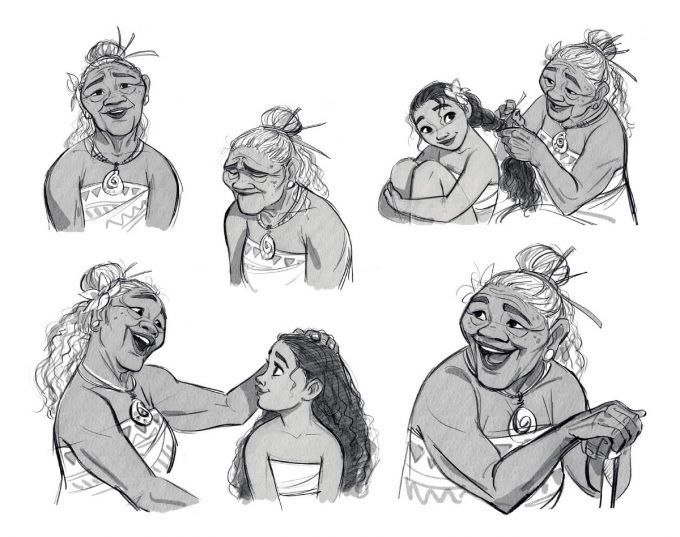 some drawings of people from the disney movie moan and pooh, with different facial expressions