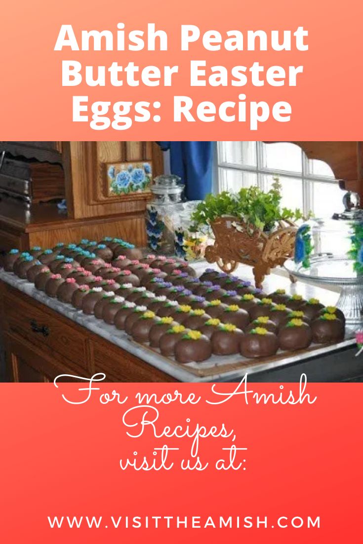 an easter egg recipe with chocolate eggs and sprinkles on the side, in front of a window