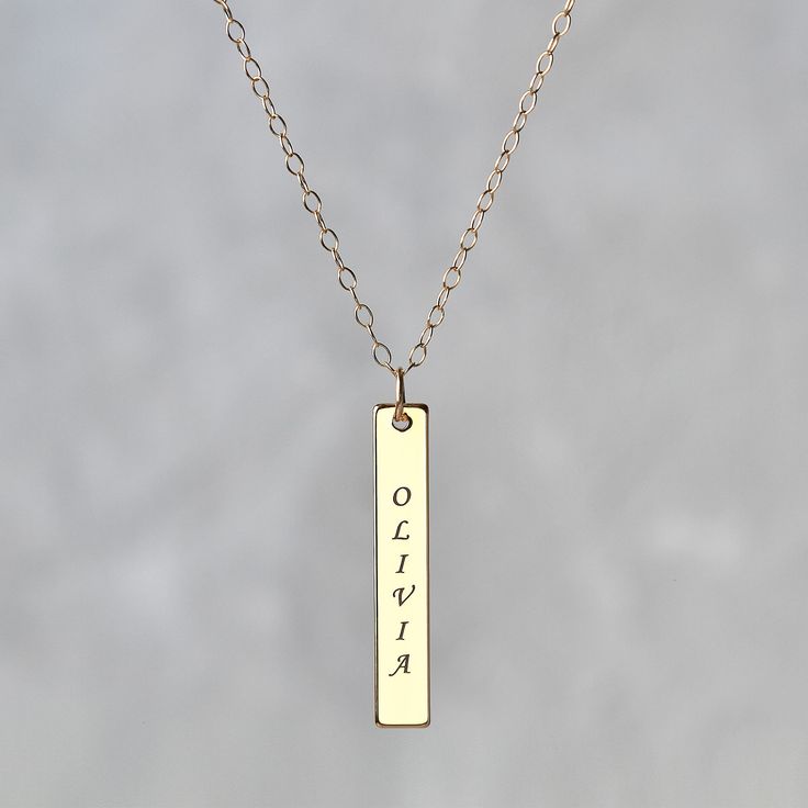 Please take a look at the 3rd photo of each listing. Here you can choose a sample font for your future jewelry. Create a unique gift. Design can be personalized with your names, initials, dates, coordinates or messages.   This necklace is a wonderful gift for a birthday, anniversary, wedding, etc. I use high quality laser engraving. You can be sure that the jewelry will be beautiful. This is the best gift you can find! H O W      T O      O R D E R: 1st step: Choose FINISH AND ENGRAVING 2nd step:  Choose Necklace LENGTH and FONT 3rd step: Just let me know all personalization information E X A M P L E : - Front:  BRITTANY - Back: 09/23/2018 or X * XVII * MCMXCVI Surrender to your imagination! C H A R A C T E R      L I M I T: - NAME or MESSAGE: 15 (including spaces and symbols) - COORDINATE Minimalist Customized Jewelry For Personalized Gift, Minimalist Name Jewelry For Personalized Gift, Minimalist Nameplate Jewelry For Personalized Gift, Minimalist Personalized Nameplate Jewelry, Customized Everyday Rose Gold Jewelry, Valentine's Day Nameplate Jewelry With Engraving Option, Minimalist Customizable Nameplate Jewelry, Everyday Rose Gold Name Jewelry, Minimalist Custom Name Jewelry As Gift