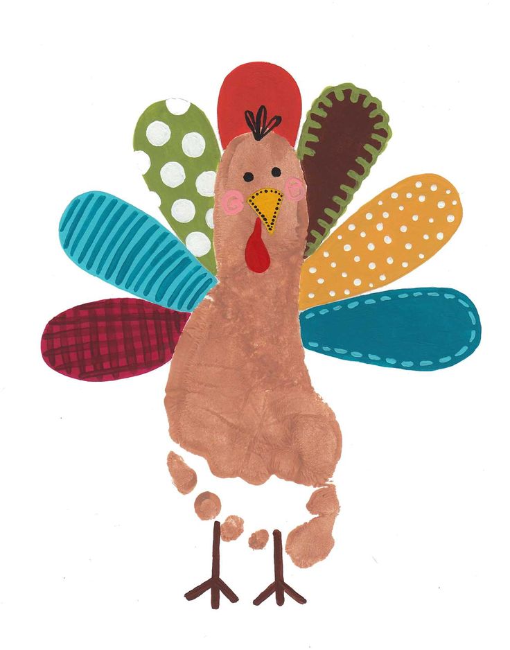 a drawing of a turkey with two legs