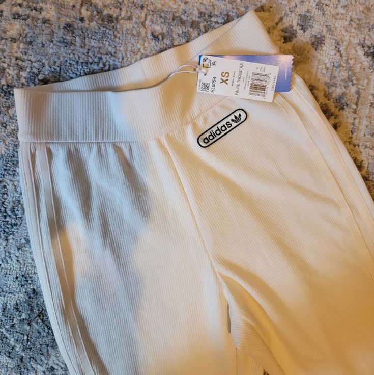 Nwt Adidas Cream Size Xs Flare Activewear ... So Disappointed I Need Them A Little Longer Waited Too Long To Return Original $ 98...Paid 80 On Sale Adidas Fitted Athleisure Sweatpants, Adidas Stretch Sweatpants For Spring, Adidas Fitted Sweatpants, Adidas Trendy Stretch Bottoms, Adidas Pants For Spring Loungewear, Trendy Stretch Adidas Bottoms, Adidas Stretch Wide Leg Bottoms, Trendy Adidas Bottoms, Adidas White Streetwear Pants