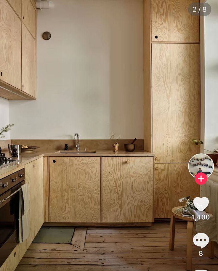 the kitchen is clean and ready to be used as an appliance for cooking