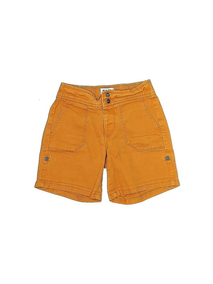 Old Navy Cargo Shorts Size: 6 Bottoms - used. 98% COTTON, 2% SPANDEX, Solid | Old Navy Cargo Shorts: Orange Solid Bottoms - Size 6 Short Playwear Shorts With Pockets, Short Shorts With Pockets For Playwear, Orange Cotton Bottoms For Playwear, Yellow Cotton Bottoms For Playwear, Yellow Cotton Playwear Bottoms, Casual Yellow Playwear Bottoms, Casual Yellow Bottoms For Playwear, Cargo Shorts, Old Navy