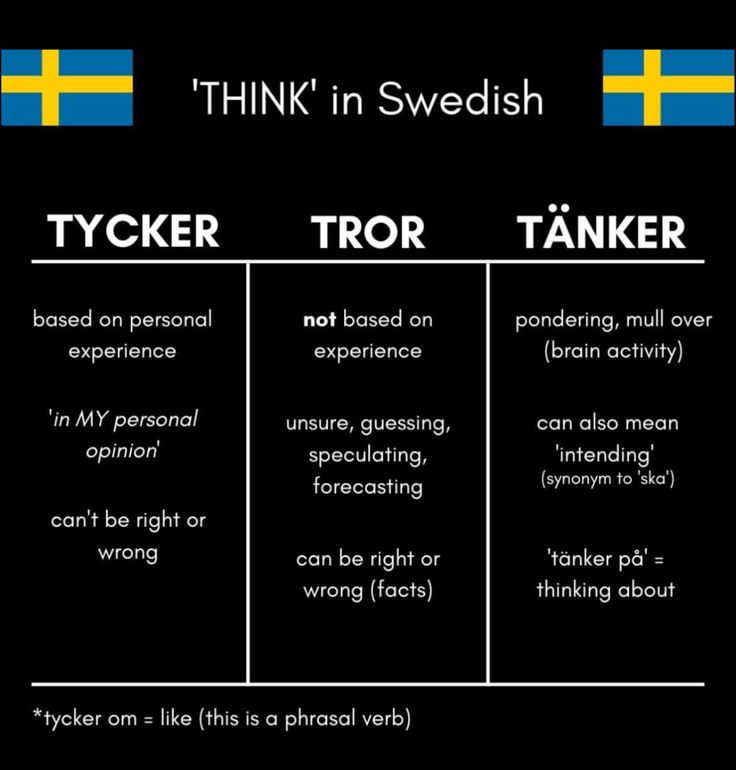 the words in swedish are used to describe what they mean and how they can be done