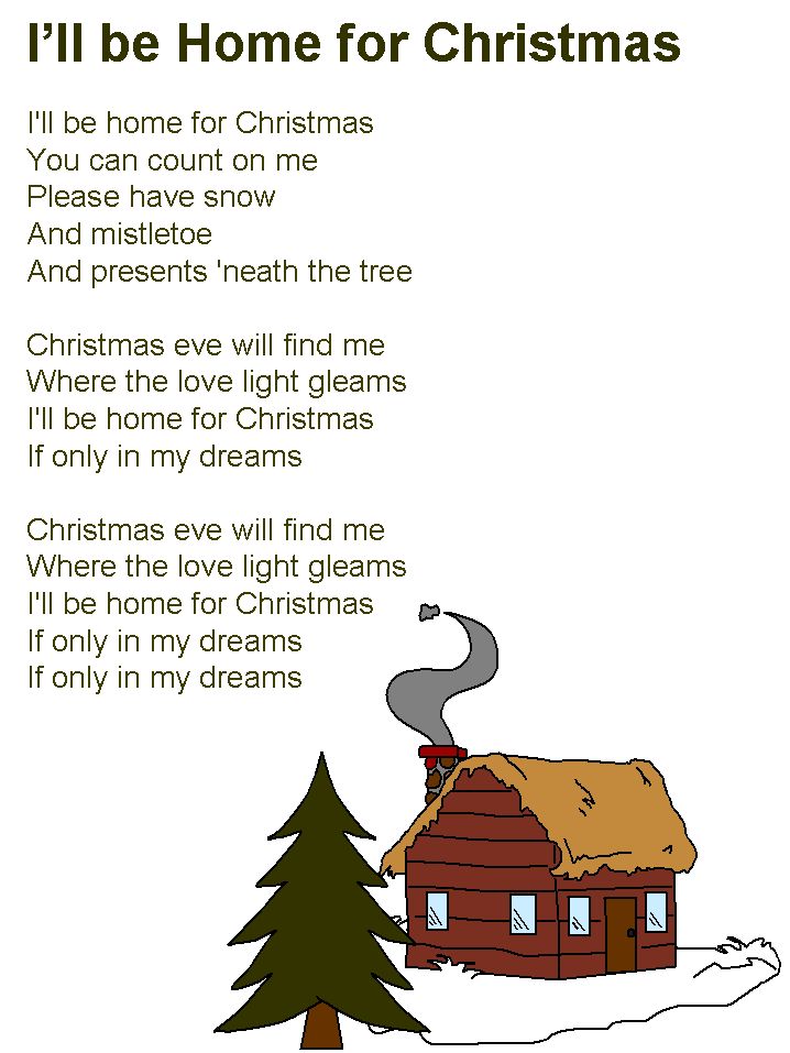 a christmas poem with an image of a cabin