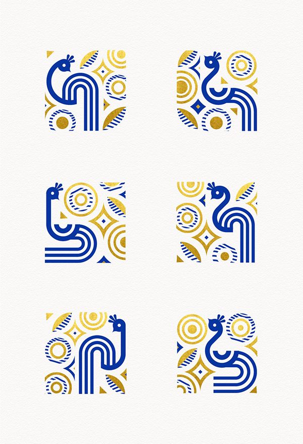 four different logos designed to look like abstract shapes and lines, with the letter s on each