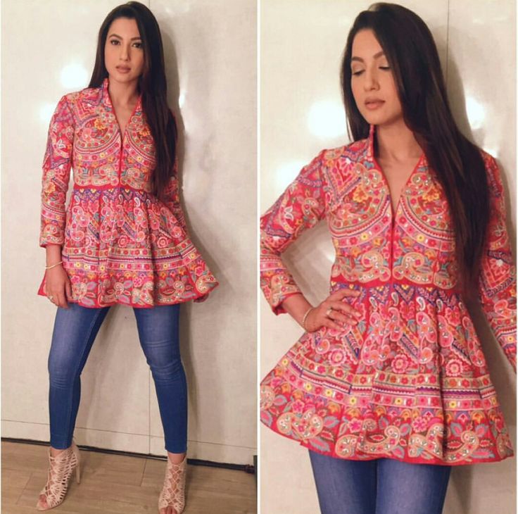 @fashionistasdiaries Navratri Dress, Short Frock, Latest Dress Design, Designer Kurti Patterns, Stylish Short Dresses, Kurti Design, Fancy Tops, Kurti Designs Party Wear, Bollywood Style