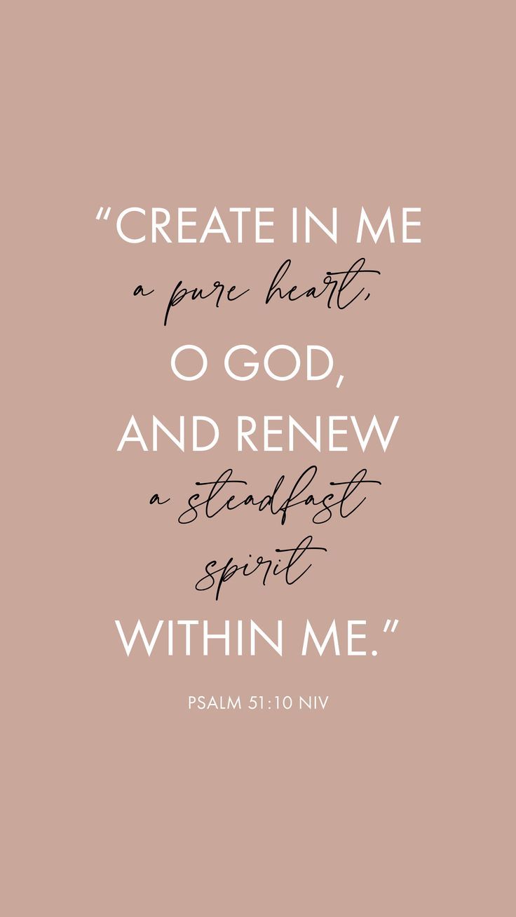 a pink background with the words, create in me and o god and ret