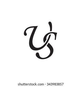 the letters u and s are made up of black lines on a white background,