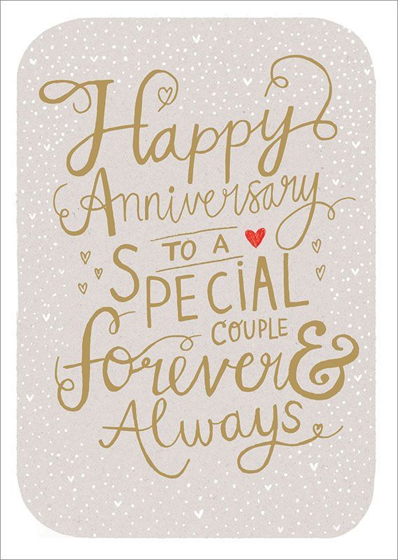 an anniversary card with the words happy anniversary to a special couple forever and always on it