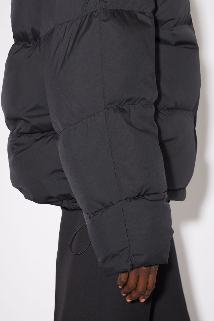 Acne Studios black regular fit down jacket has a high neck and Acne Studios branding at the chest. FN-WN-OUTW000678 Down Puffer Jacket, Puffer Jacket, Down Jacket, Acne Studios, Puffer, High Neck, Coats Jackets, Acne, Branding