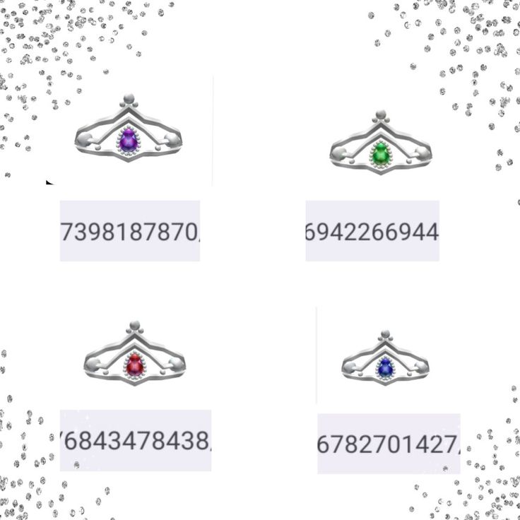 four different types of rings with numbers and symbols on the front, side, and back