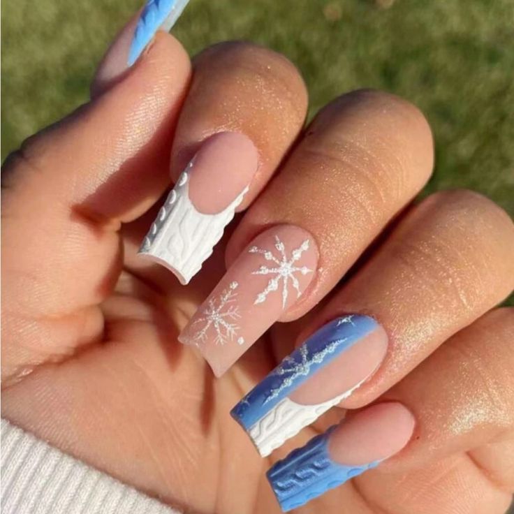 Super Cute And Stylish Ships In 5-10 Business Days Nails Mom, Winter Nails Acrylic, Sweater Nails, Simple Acrylic Nails, Christmas Nails Acrylic, Long Square Acrylic Nails, Acrylic Nails Coffin Short, Uñas Acrilicas, Xmas Nails