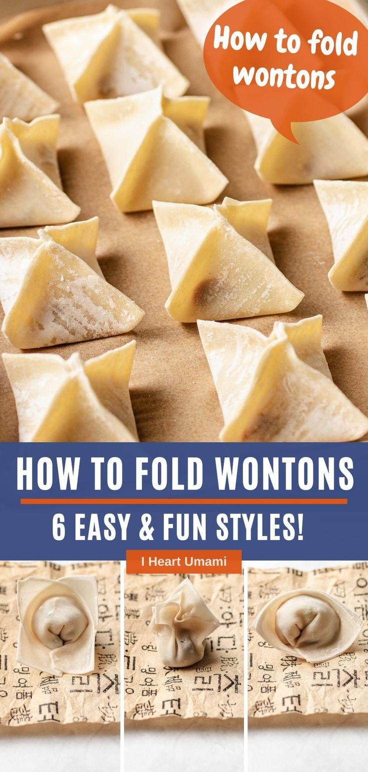 how to fold wontons in 8 easy and fun ways with instructions for making wontons