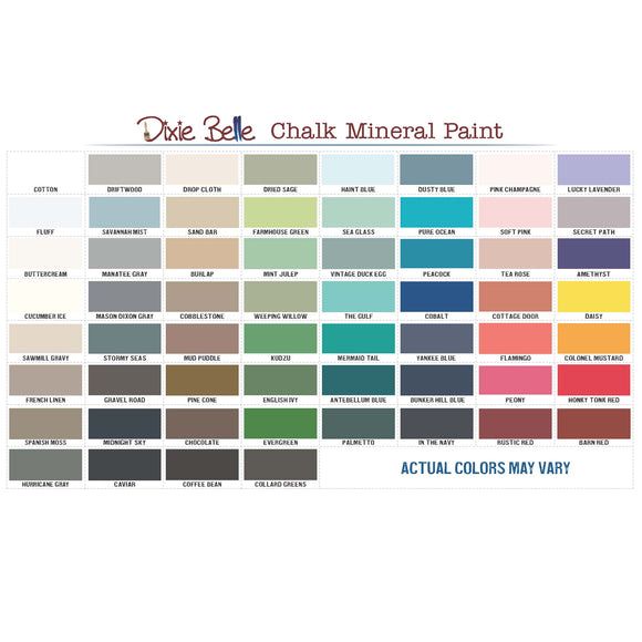 the color chart for chalk paint