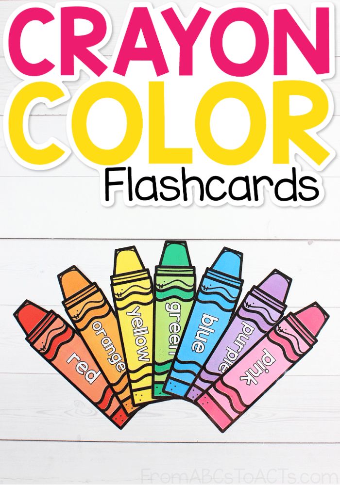 the crayon color flashcards are colorful and fun