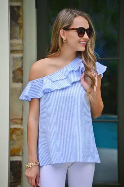 Blue Door, Coastal Style, Vertical Stripes, Spring Summer Fashion, Boutique Clothing, Cute Dresses, What To Wear, Fashion Forward, Customer Service