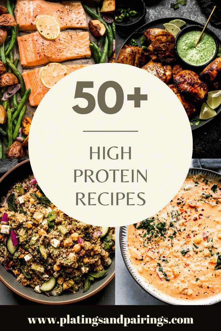 50+ High Protein Recipes High Protein Mushroom Recipes, Vegetable High In Protein, High Protein Dinner For Muscle Gain, High Protein High Fiber Vegetarian Meals, Highest Sources Of Protein, Greek Yogurt Breakfast Bowl, Yogurt Breakfast Bowl, Chicken Curry Soup, Chickpea Tuna Salad